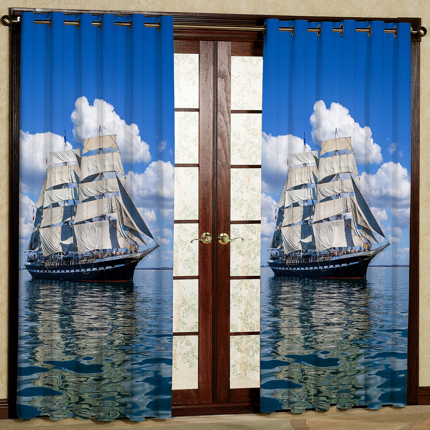 پرده مدل قایق مخمل پانچی کد 1875 سایز 200x140 سانتی متر