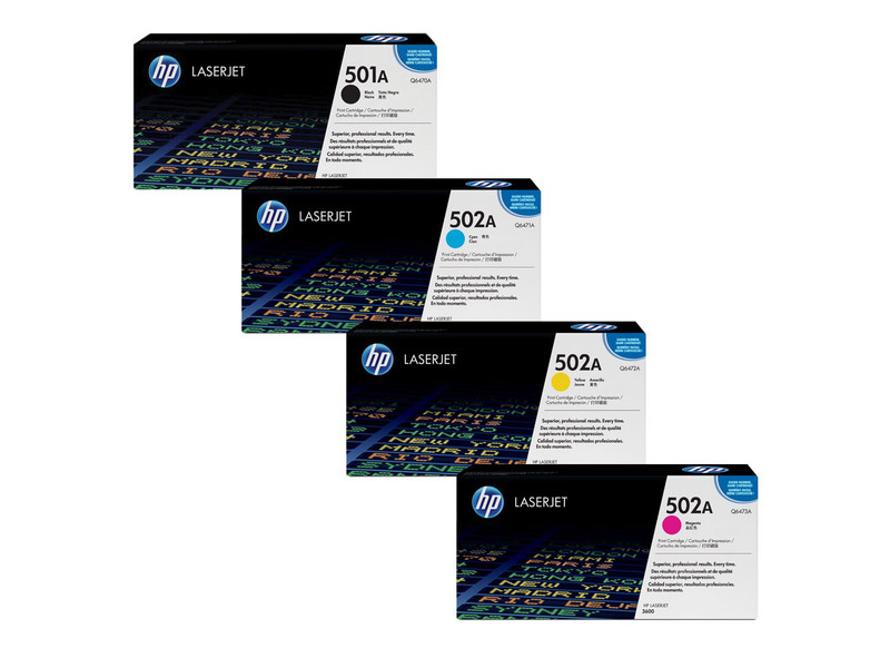 کیت کارتریج تونر لیزری اچ پی 501A-502A