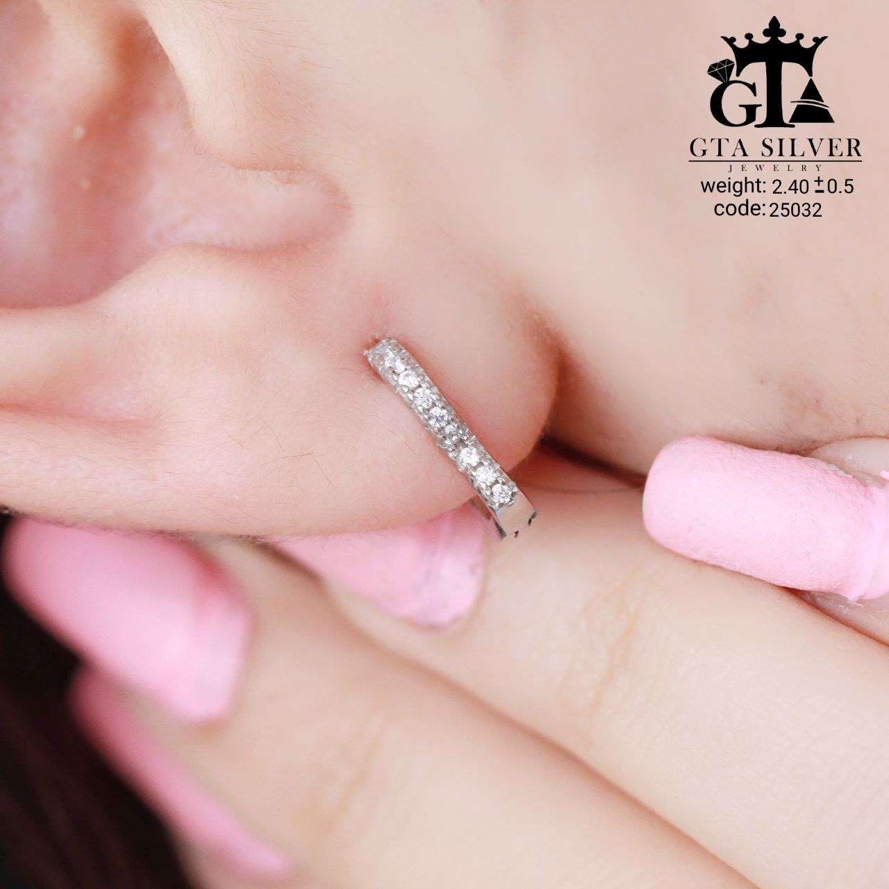 گوشواره نقره میکرو 10318-3
