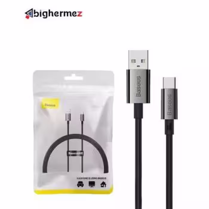 کابل شارژ TYPE-C باسئوس مدل P10320102114-01 به طول 1.5 متر