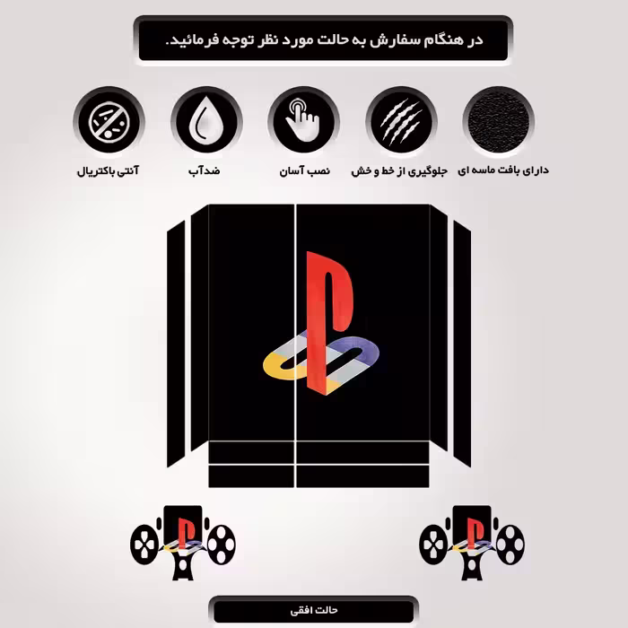 برچسب پلی استیشن ۴ مدل ps4 fat طرح logo ps4 کد PS-1028