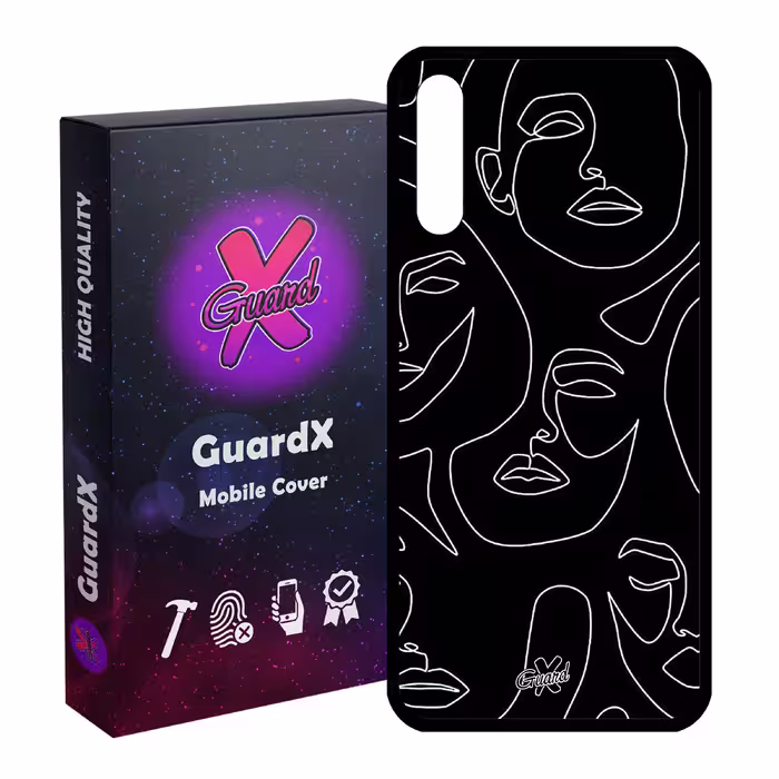 کاور گارد ایکس طرح Girl مدل Glass10392 مناسب برای گوشی موبایل سامسونگ Galaxy A30s / A50 / A50s