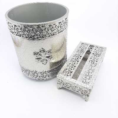 ست سطل و جادستمال طرح گلدار مدل NGL507