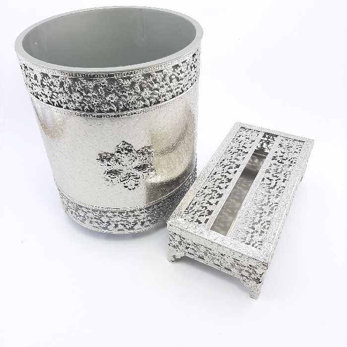 ست سطل و جادستمال طرح گلدار مدل NGL507