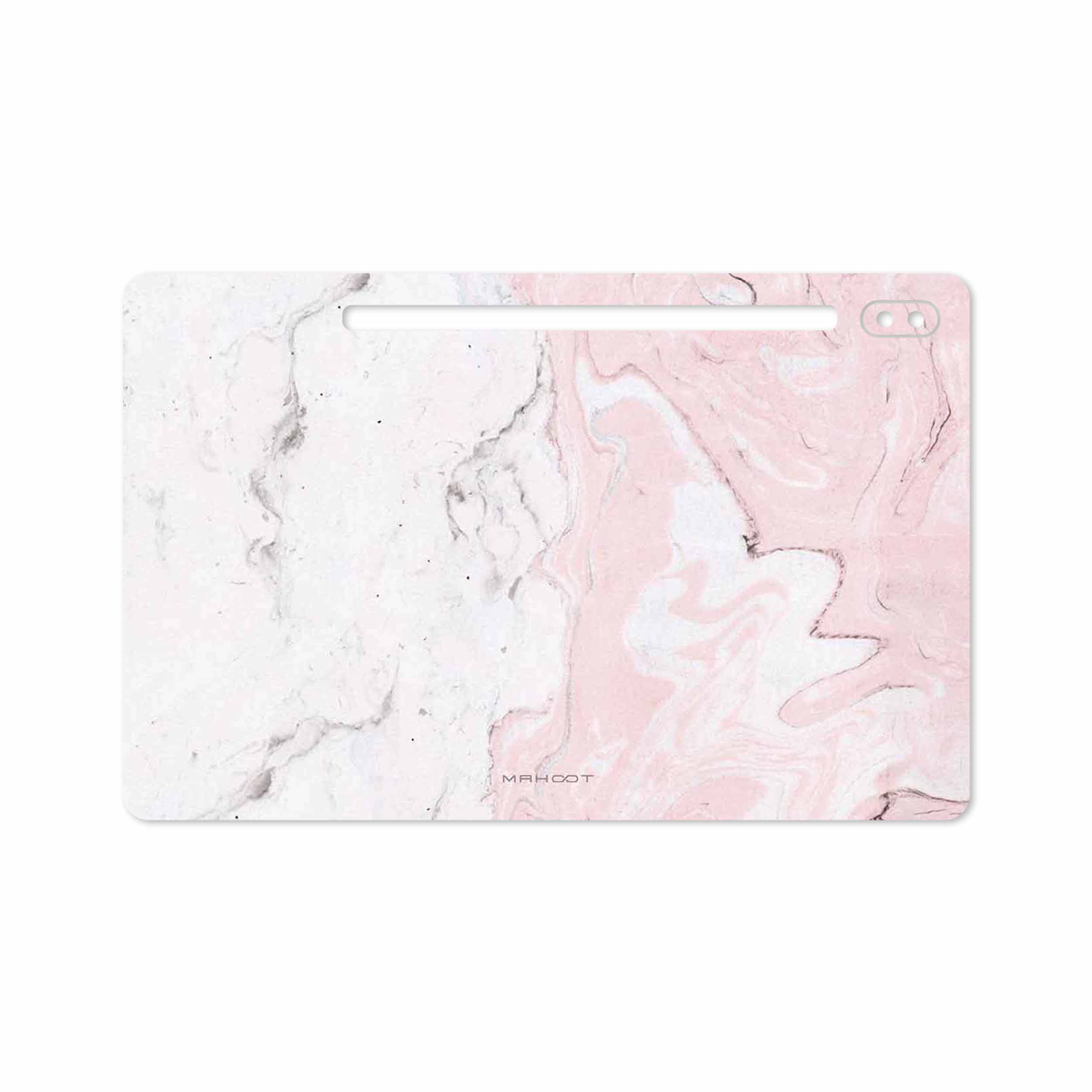 برچسب پوششی ماهوت مدل Blanco-Pink-Marble مناسب برای تبلت سامسونگ Galaxy Tab S6 2019 SM-T865