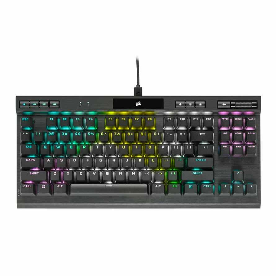 خرید کیبورد گیمینگ مکانیکال کورسیر K70 RGB TKL CHAMPION CHERRY MX Red با بهترین قیمت