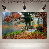 تابلو بوم طرح جاده پاییزی کد PD7040