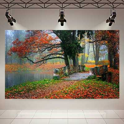 تابلو بوم طرح جاده پاییزی کد PD7040