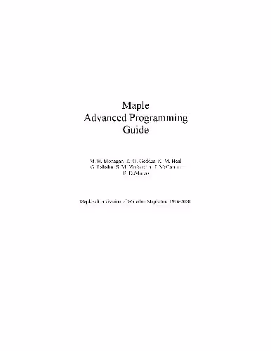 خرید و دانلود نسخه کامل کتاب Maple: Advanced Programming Guide