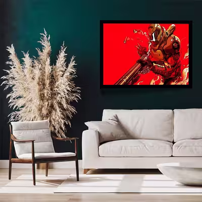 تابلو مدل doom eternal fanart کد F-12001