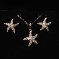 نیم ست نقره خارجی مدل ستاره دریایی
