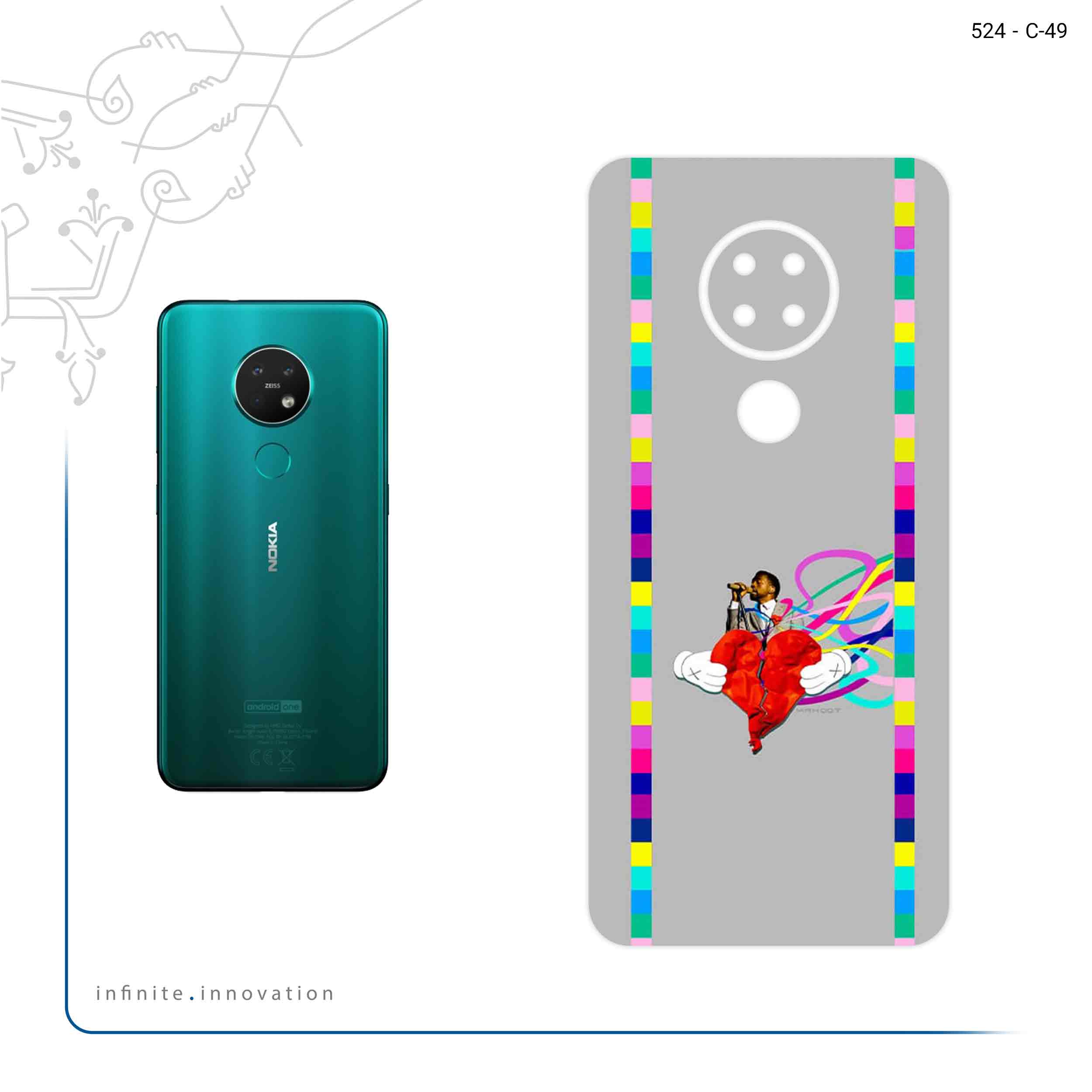 برچسب پوششی ماهوت مدل Collage of Heartbreak مناسب برای گوشی موبایل نوکیا 7.2