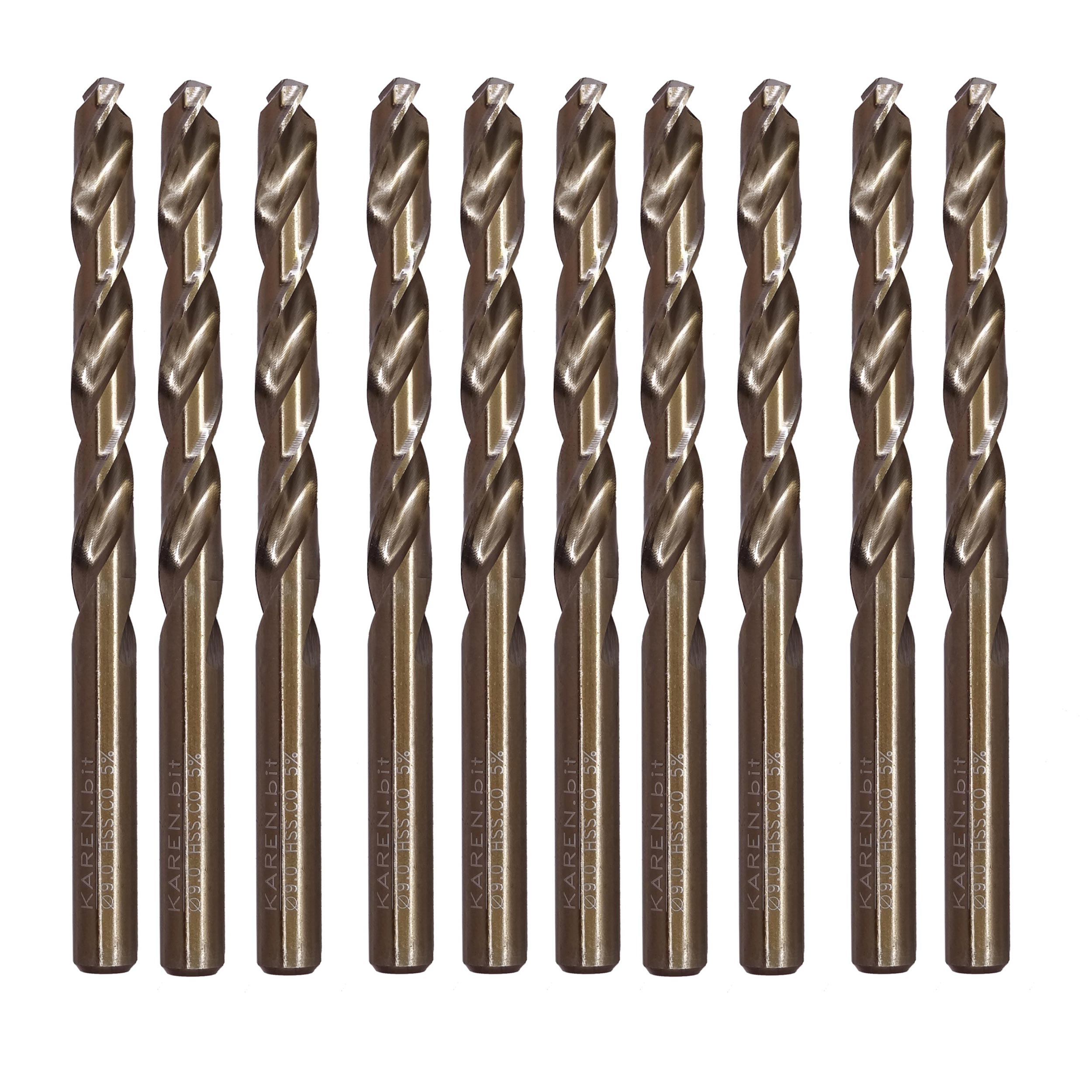 مته فلز کبالت کارن مدل ART-KRN-9M سایز 9 میلی متر مجموعه 10 عددی