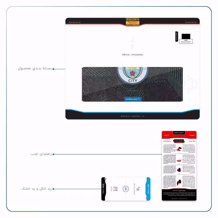 برچسب پوششی ماهوت مدل Manchester-City مناسب برای تبلت اپل iPad Air 2013 A1474