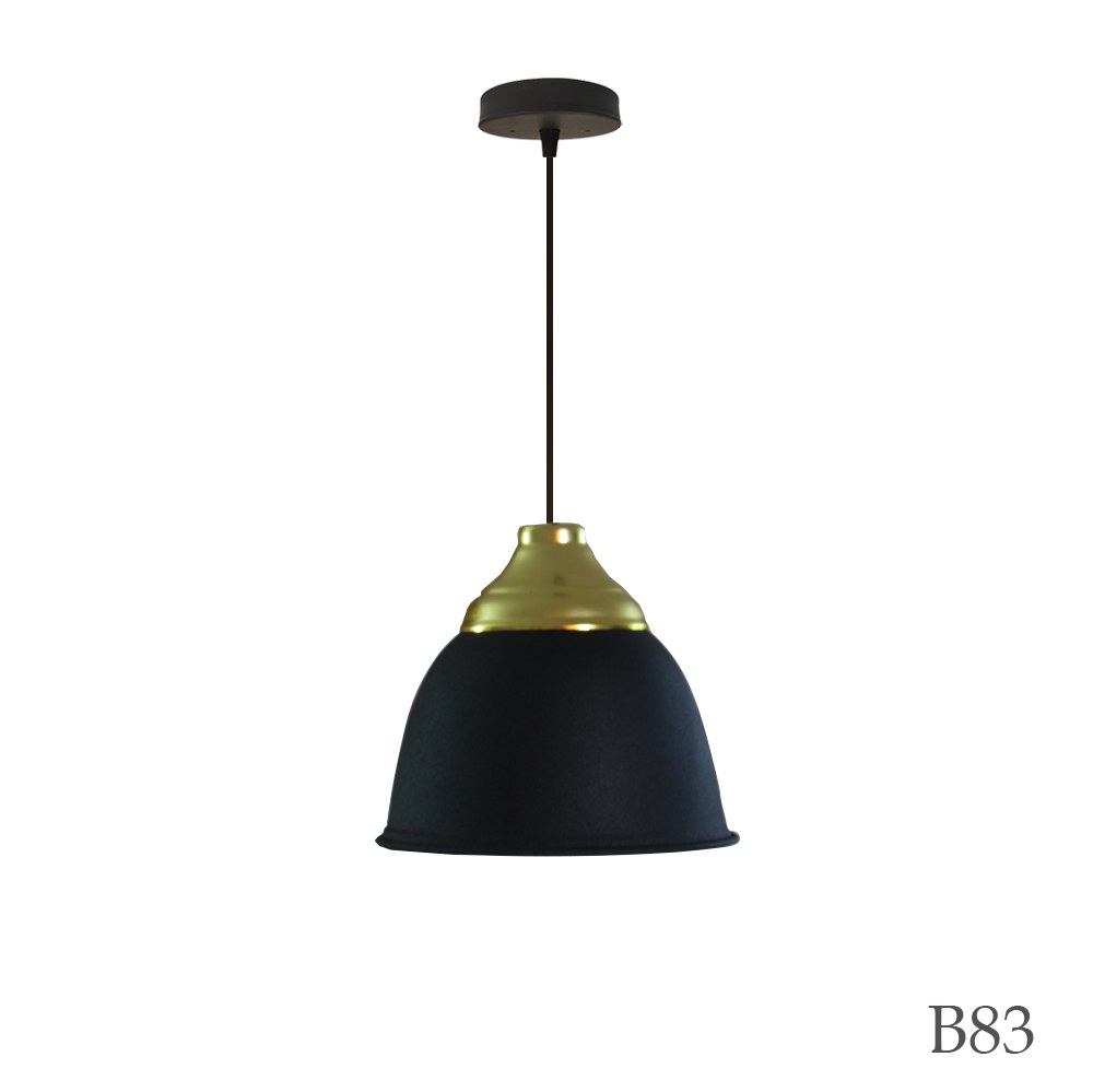 چراغ آویز کاسه ای مشکی کد b83