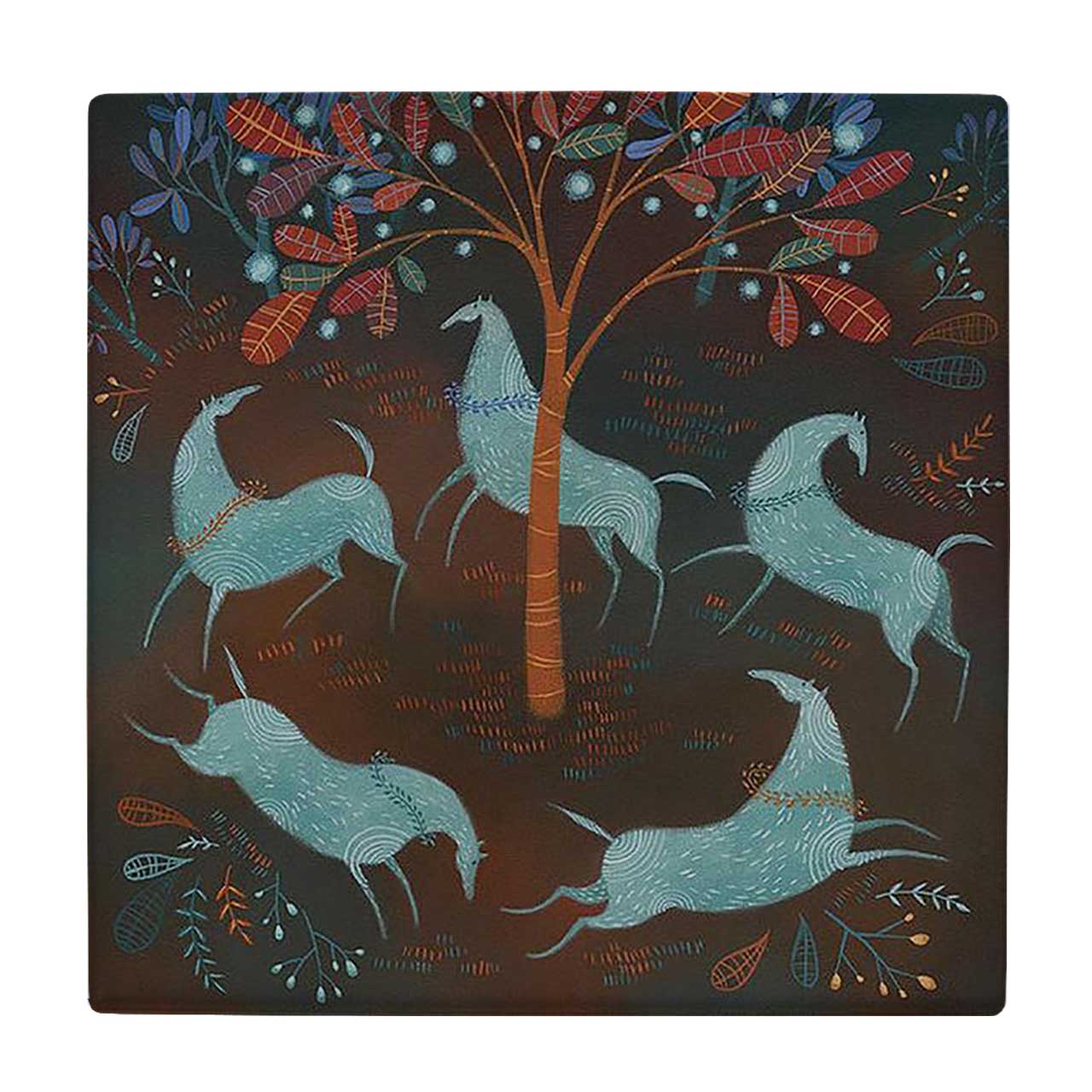  کاشی کارنیلا طرح نقاشی اسب ها کد wkk3154