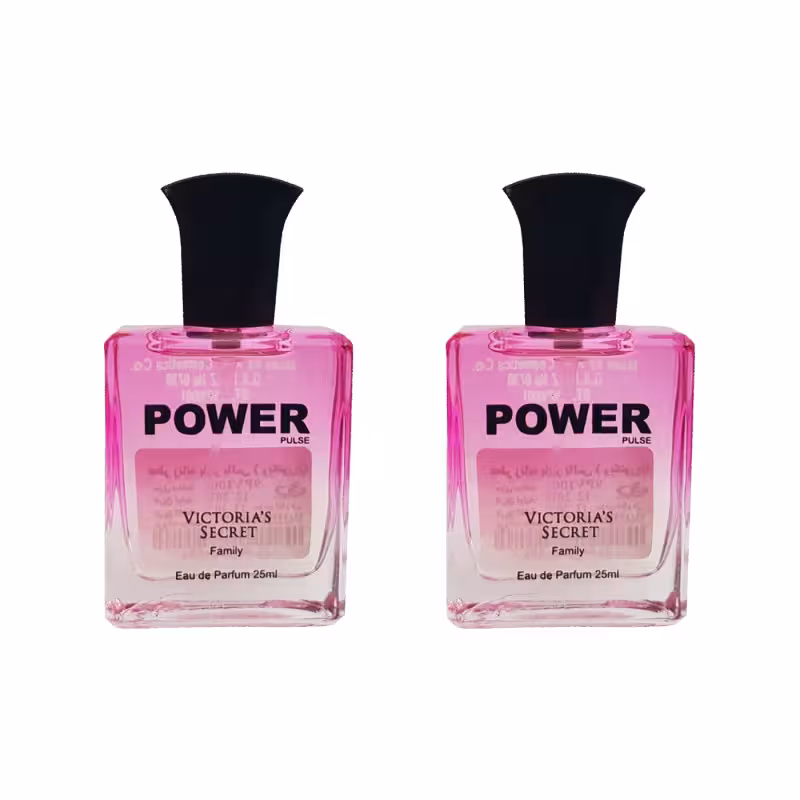عطر جیبی زنانه پاور پالس مدل ویکتوریا سکرت حجم 25 میلی لیتر بسته 2 عددی