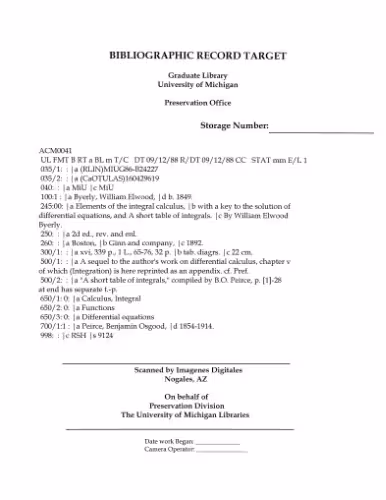 خرید و دانلود نسخه کامل کتاب Elements of the integral calculus