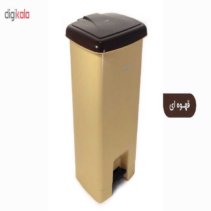 سطل زباله پدالی ممتاز پلاستیک کد 740 بسته 3 عددی
