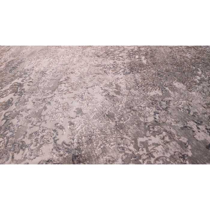 فرش ماشینی زمرد مشهد طرح پتینه کد TA117 زمینه طوسی