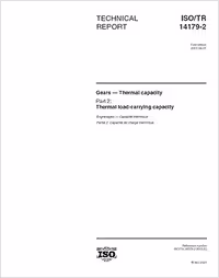 خرید و دانلود نسخه کامل کتاب ISO/TR 14179-2:2001, Gears - Thermal capacity - Part 2: Thermal load-carrying capacity - Pdf