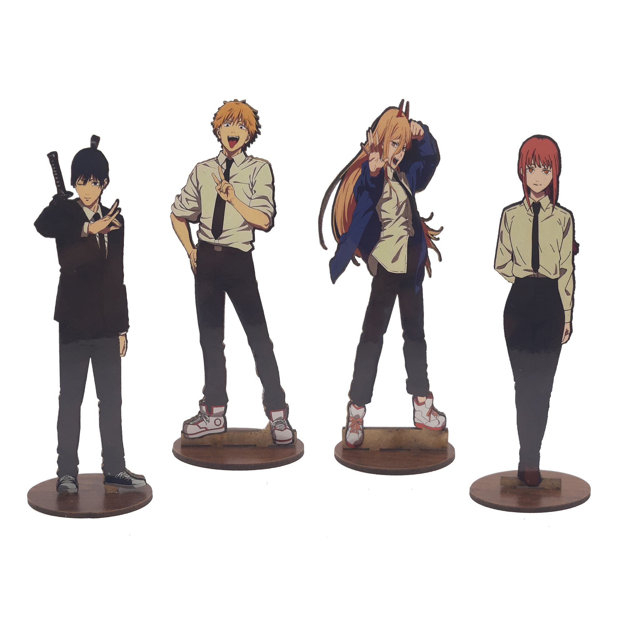 استند رومیزی تزیینی مدل انیمه Chainsaw Man مجموعه 4 عددی