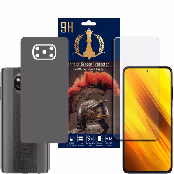 برچسب پوششی اینفینیتی مدل PRO MAX مناسب برای گوشی موبایل شیائومی POCO X3 / POCO X3 NFC / POCO X3 PRO به همراه محافظ صفحه نمایش