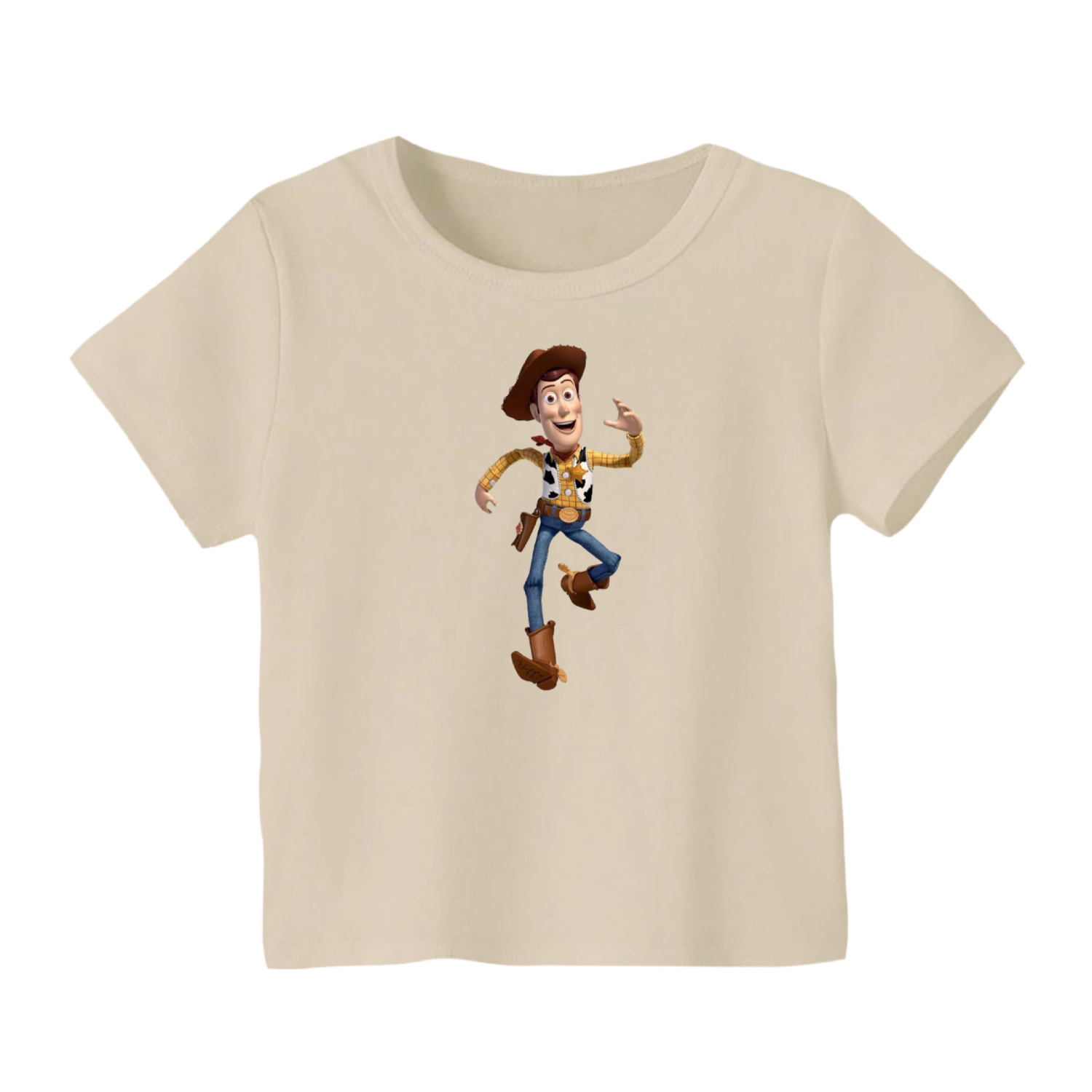 تی شرت آستین کوتاه بچگانه مدل داستان اسباب بازی کد 10 رنگ کرم