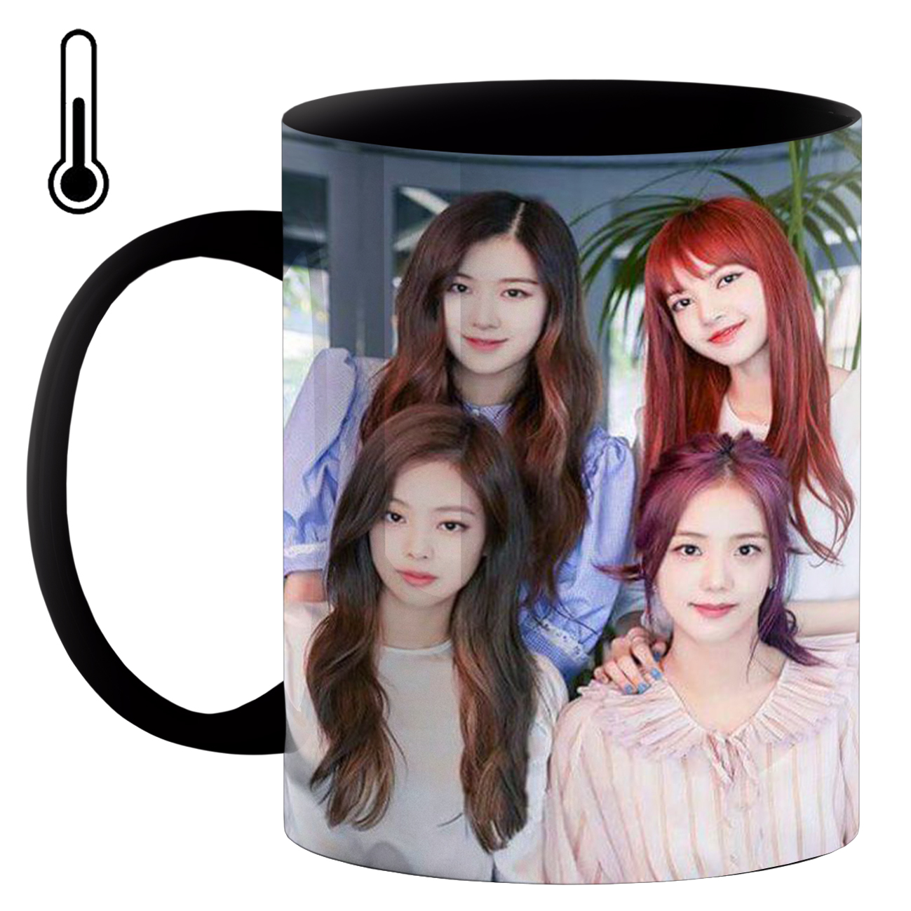 ماگ حرارتی طرح بلک پینک کد 100