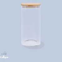 بانکه شیشه ای در چوبی مربع 17 سانت یونیک کد 1762