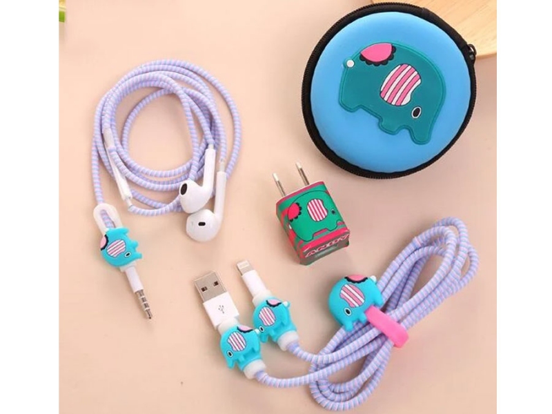 پک کیف و محافظ کابل شارژ آیفون فیل Cover Charger Protector Elephant