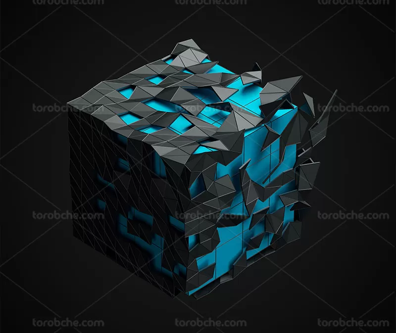 عکس مکعب سه بعدی | گرافیک با طعم تربچه