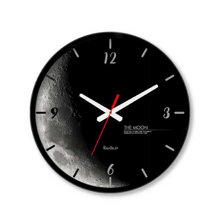 ساعت دیواری کوچک راویتا طرح ماه کد 3630