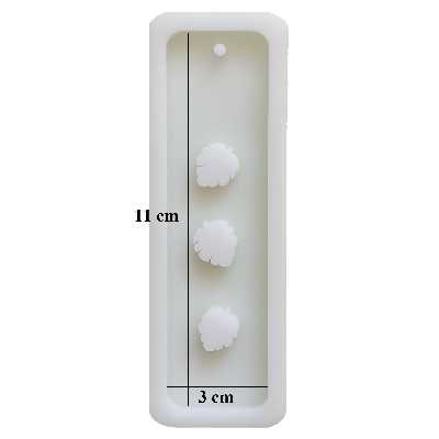 قالب رزین مدل بوک مارک طرح برگ کد BK-L1 