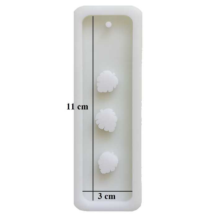 قالب رزین مدل بوک مارک طرح برگ کد BK-L1 