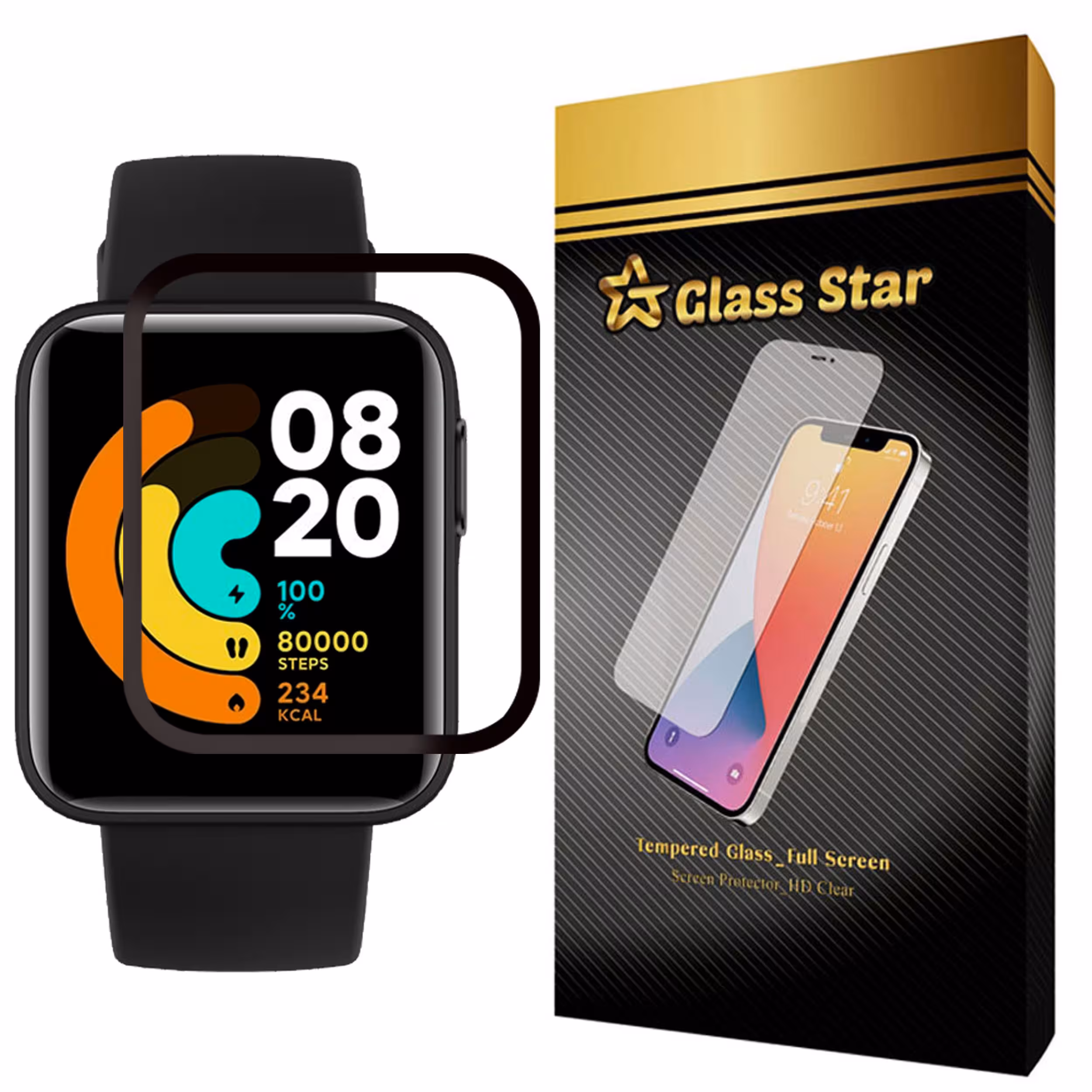 محافظ صفحه نمایش گلس استار مدل PMGA-Glass مناسب برای ساعت هوشمند شیائومی Mi Watch Lite