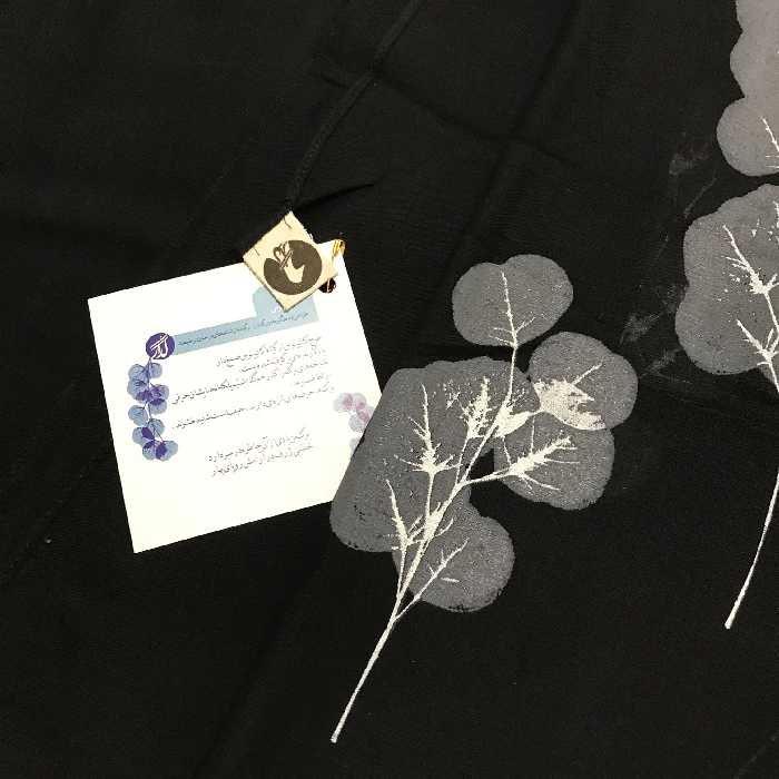 دستمال سر و گردن گدار مدل اکالپتوس رنگ مشکی