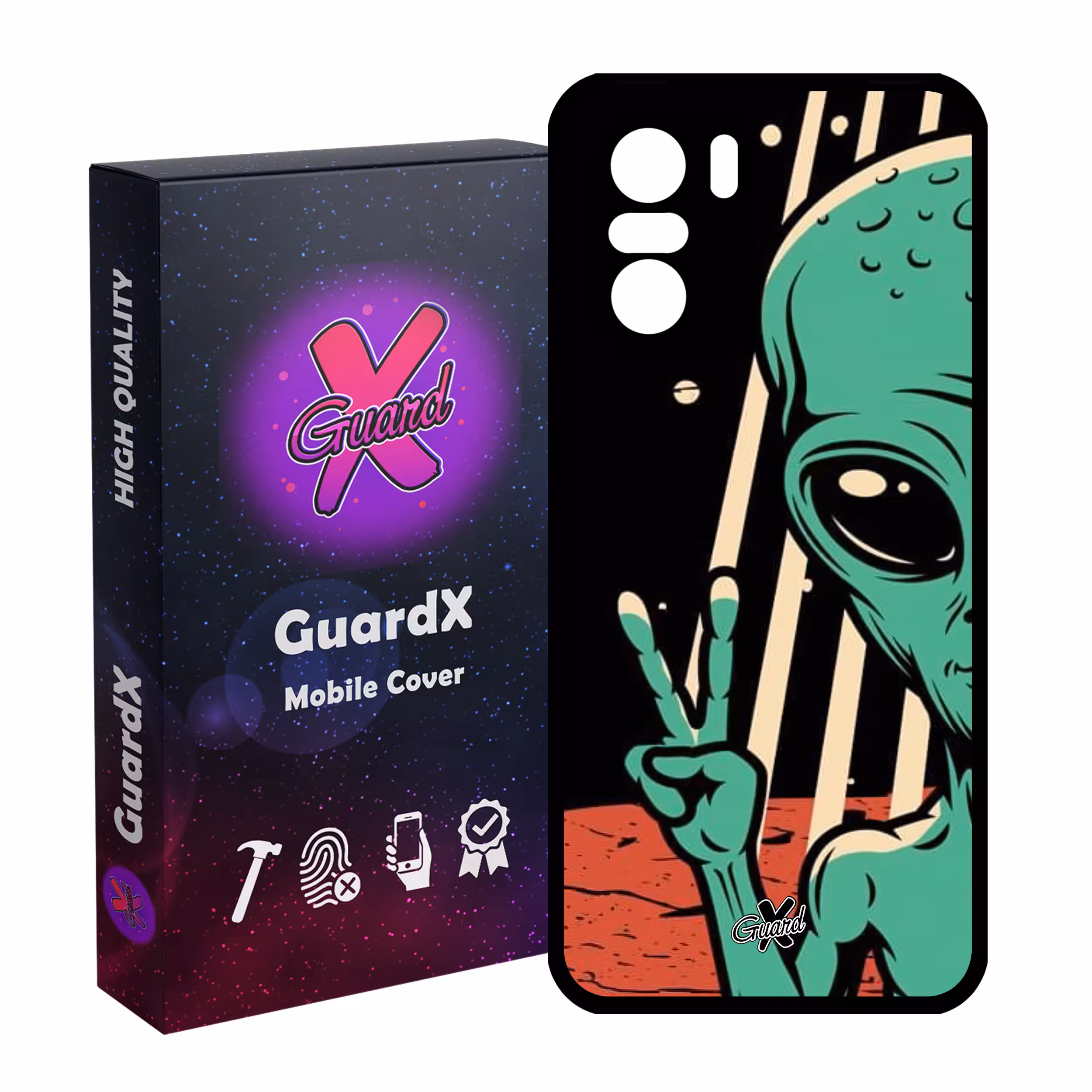 کاور گارد ایکس طرح Alien مدل Glass10499 مناسب برای گوشی موبایل شیائومی Poco F3/MI 11X/MI 11X Pro/Redmi K40/K40 Pro