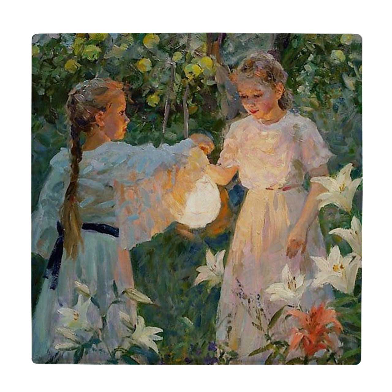  زیر لیوانی طرح دختران و فانوس کد    3612024_1481