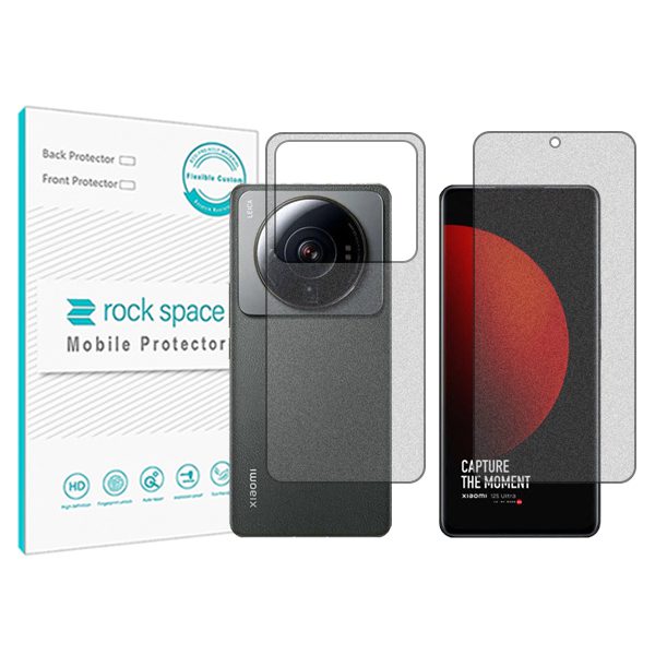 گلس صفحه نمایش و پشت گوشی شیائومی 12S Ultra مدل نانو هیدروژل مات برند راک اسپیس کد MS