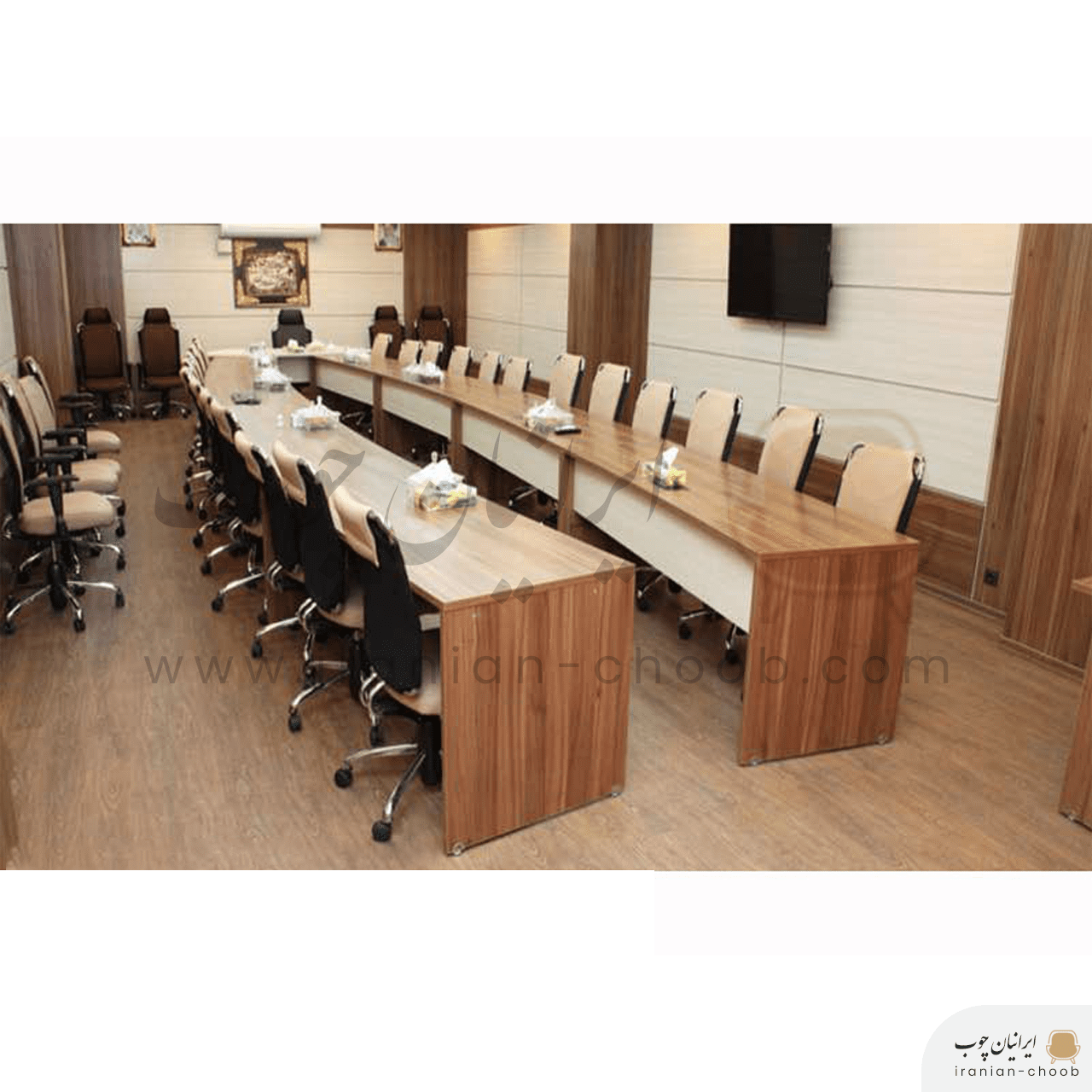 میز کنفرانس ایرانیان چوب مدل ساحل