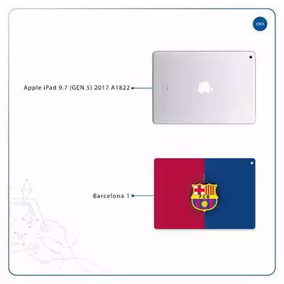 برچسب پوششی ماهوت مدل Barcelona مناسب برای تبلت اپل iPad 9.7 (GEN 5) 2017 A1822