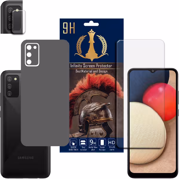 برچسب پوششی اینفینیتی مدل PRO MAX مناسب برای گوشی موبایل سامسونگ GALAXY A02S / M02S / F02S به همراه محافظ صفحه نمایش و محافظ لنز دوربین
