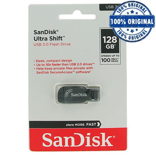 فلش 128 گیگ SanDisk مدل Shift USB 3.0 با گارانتی 2 ساله