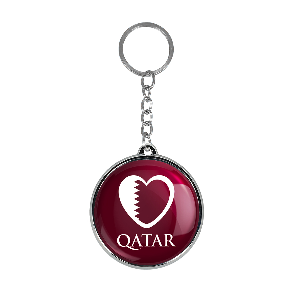 جاکلیدی خندالو طرح پرچم قطر مدل دوطرفه کد 2043220439