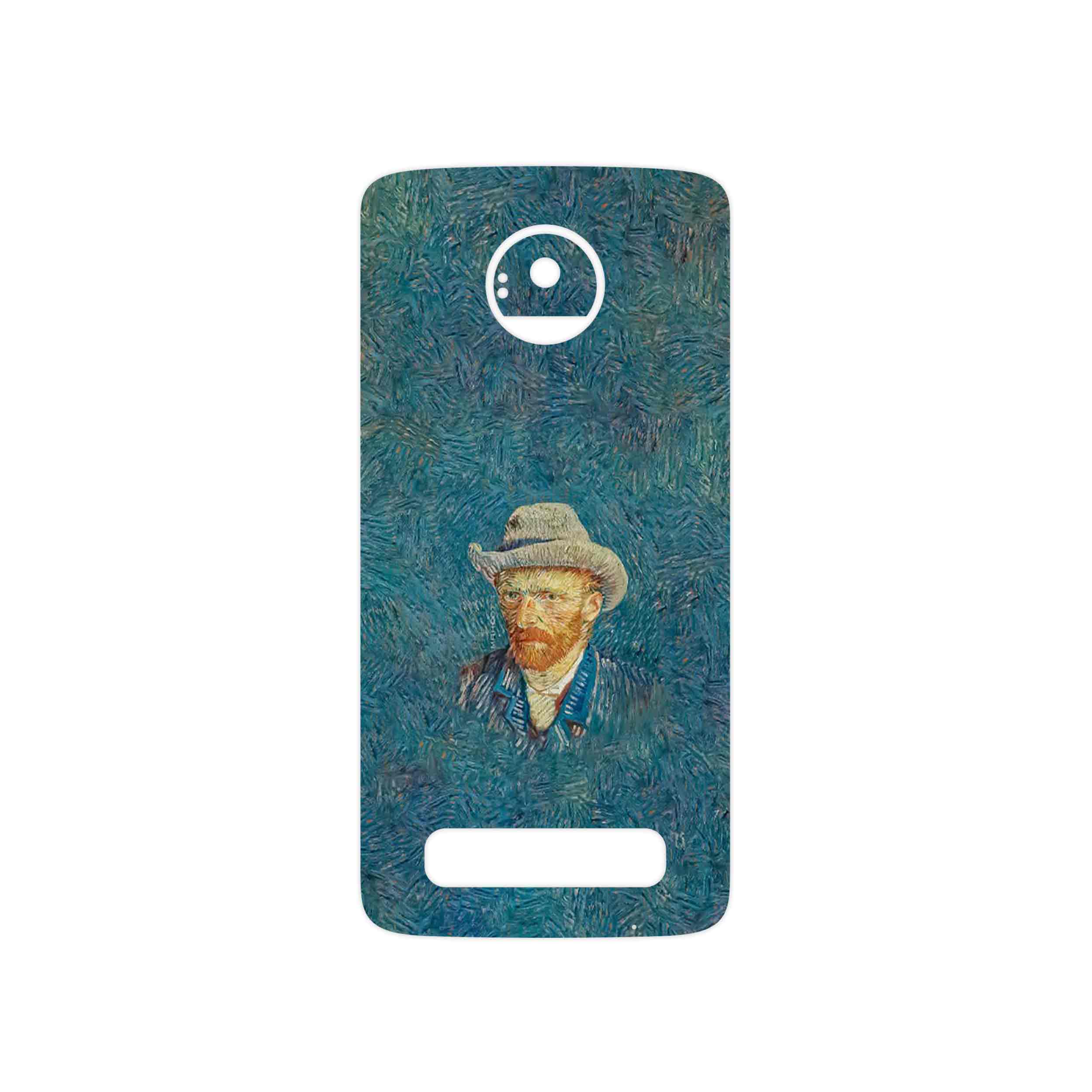 برچسب پوششی ماهوت مدل Self portrait with a gray felt hat مناسب برای گوشی موبایل موتورولا Moto Z