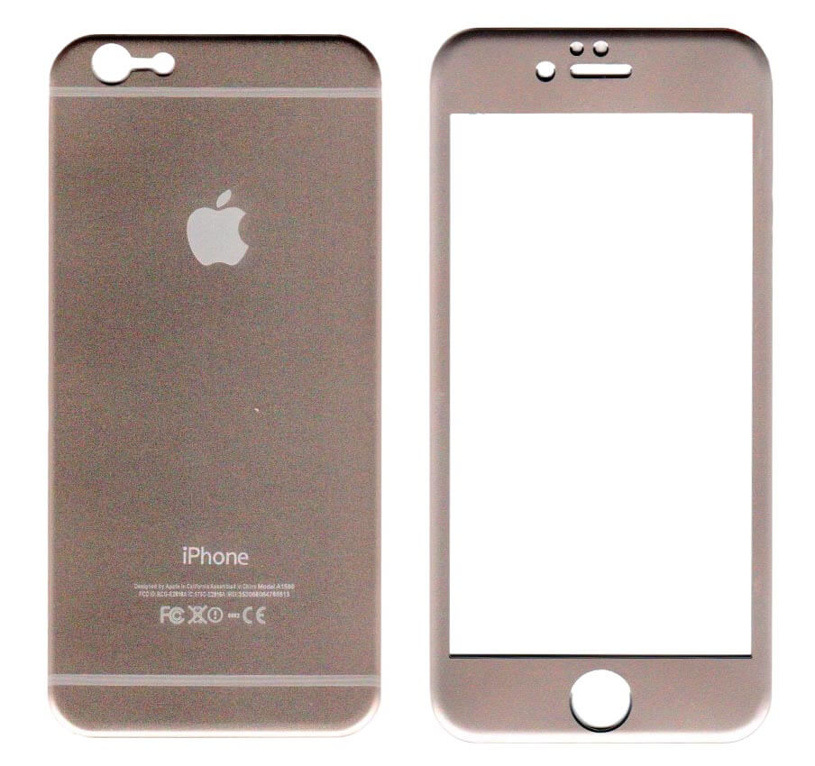 گلس تمام چسب فلزی آیفون 6/6S PLUS پشت و رو