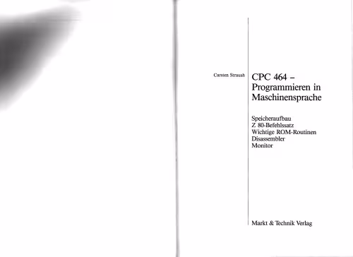 خرید و دانلود نسخه کامل کتاب CPC 464 - Programmieren in Maschinensprache