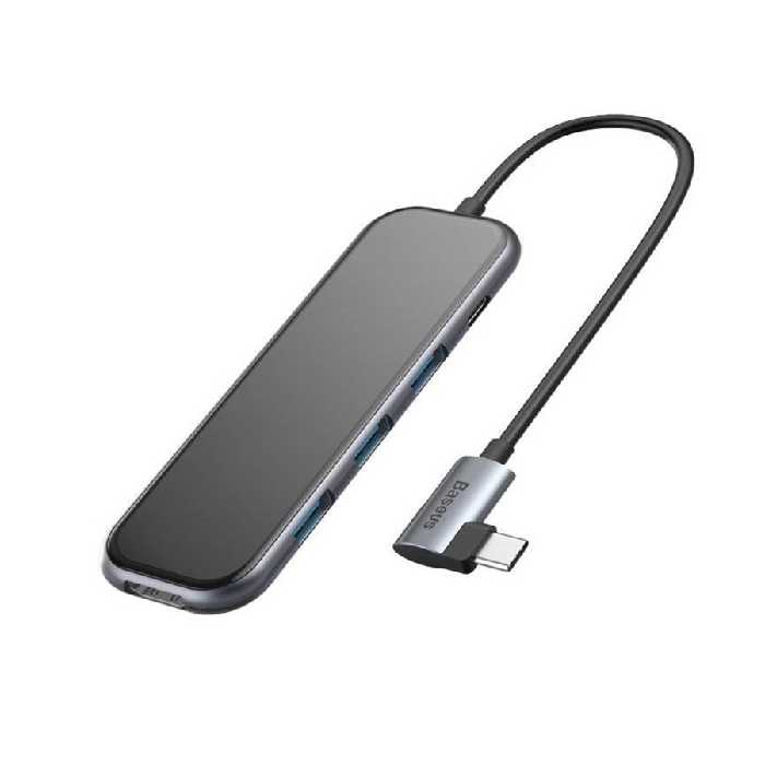 خرید هاب 5 پورت بیسوس Baseus Multi-Functional Type C HUB CAHUB-BZ0G توان 60 وات با بهترین قیمت