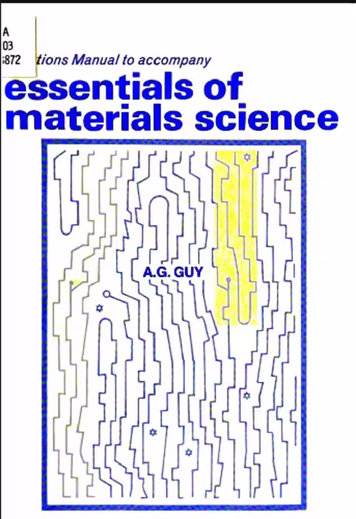 خرید و دانلود نسخه کامل کتاب Solutions manual to accompany essentials of materials science - Pdf